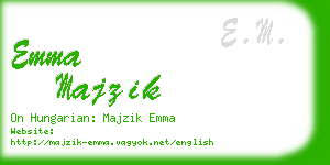 emma majzik business card